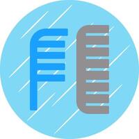 Comb Flat Circle Icon Design vector