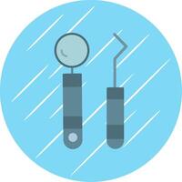 Dentist Tools Flat Circle Icon Design vector