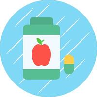 Vitamins Flat Circle Icon Design vector