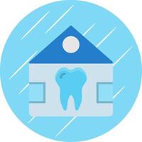 Dental Clinic Flat Circle Icon Design vector