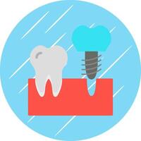 Implants Flat Circle Icon Design vector