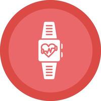 Fitness Watch Line Shadow Circle Icon Design vector