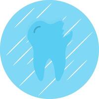 Broken Tooth Flat Circle Icon Design vector