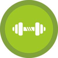 Barbell Line Shadow Circle Icon Design vector