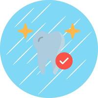 Healthy Tooth Flat Circle Icon Design vector