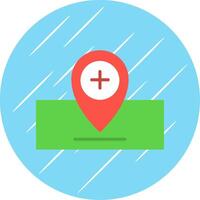 Location Flat Circle Icon Design vector