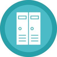 Lockers Line Shadow Circle Icon Design vector