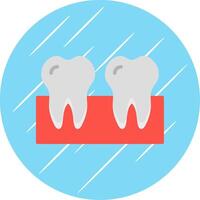 Teeths Flat Circle Icon Design vector