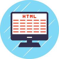 Web Development Flat Circle Icon Design vector