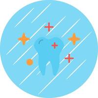 Clean Tooth Flat Circle Icon Design vector