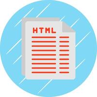 Html File Flat Circle Icon Design vector