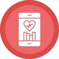Fitness App Line Shadow Circle Icon Design vector