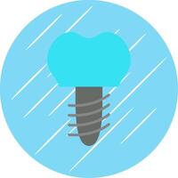 implantes plano circulo icono diseño vector