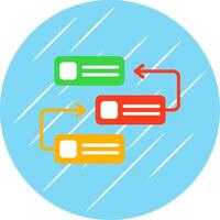 Backlog Flat Circle Icon Design vector
