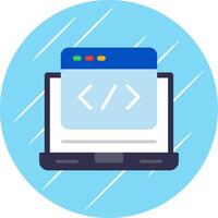 Web Development Flat Circle Icon Design vector