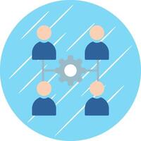 Team Management Flat Circle Icon Design vector