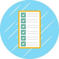 List Flat Circle Icon Design vector