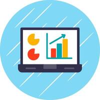 Data Analytics Flat Circle Icon Design vector