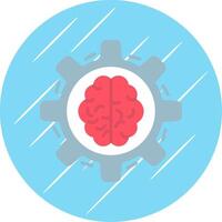 Machine Learning Flat Circle Icon Design vector