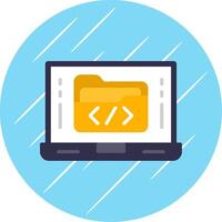 Software Development Flat Circle Icon Design vector