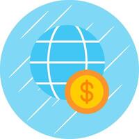 Global Economy Flat Circle Icon Design vector