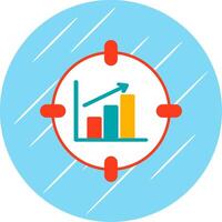 Data Analytics Flat Circle Icon Design vector