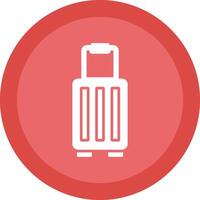 Suitcase Line Shadow Circle Icon Design vector