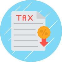 impuesto plano circulo icono diseño vector