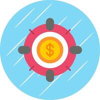 Target Flat Circle Icon Design vector