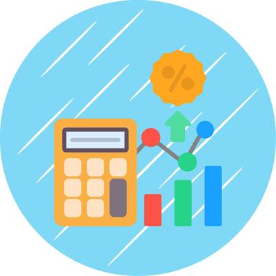 Calculator Flat Circle Icon Design