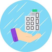 Real Estate Flat Circle Icon Design vector