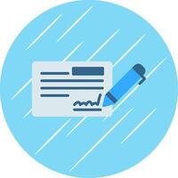 Cheque Flat Circle Icon Design vector