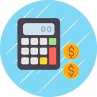 Accounting Flat Circle Icon Design vector