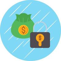 Secure Payment Flat Circle Icon Design vector