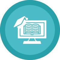 Computer Line Shadow Circle Icon Design vector