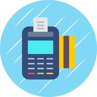 Pos Terminal Flat Circle Icon Design vector