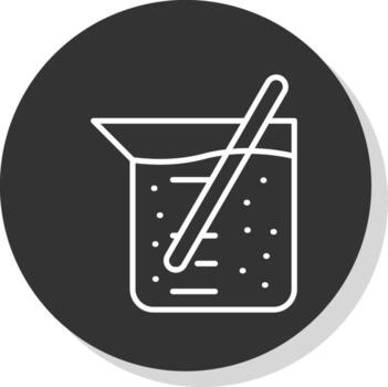 Agitator Line Shadow Circle Icon Design vector