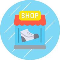 Shoe Shop Flat Circle Icon Design vector