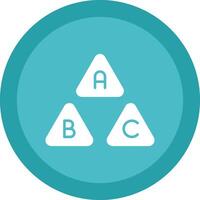 Abc Line Shadow Circle Icon Design vector