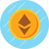 ethereum plano circulo icono diseño vector