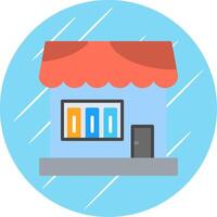 Book Shop Flat Circle Icon Design vector