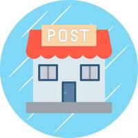 Post Office Flat Circle Icon Design vector