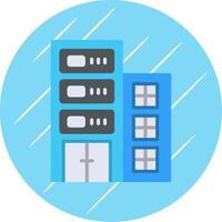 Data Center Flat Circle Icon Design vector