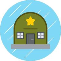 Army Base Flat Circle Icon Design vector