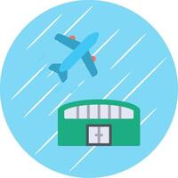 Airport Flat Circle Icon Design vector