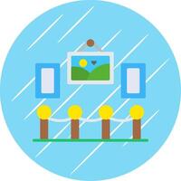 Art Gallery Flat Circle Icon Design vector