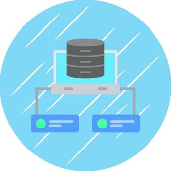 Data Network Flat Circle Icon Design vector