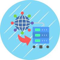 Internet Connection Flat Circle Icon Design vector