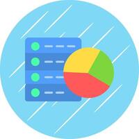 Data Analytics Flat Circle Icon Design vector