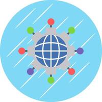 Networking Flat Circle Icon Design vector